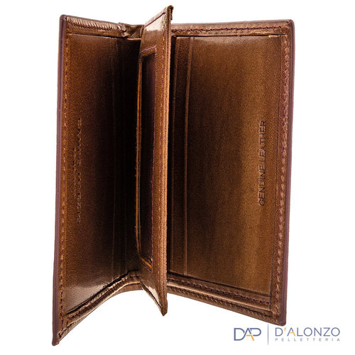 Scrittura Elegante Leather wallet - Milan - Cognac