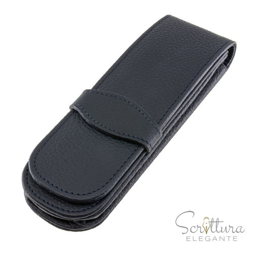 ONLINE Leren pen case 2 pennen - blauw - Online ONLINE Leren pen case 2 pennen - blauw - Online
