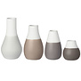 Mini pastel vases - set of 4 grey