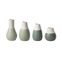 Mini pastel vases - set of 4 green