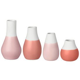 Mini pastel vases - set of 4 pink