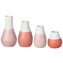 Mini pastel vases - set of 4 pink