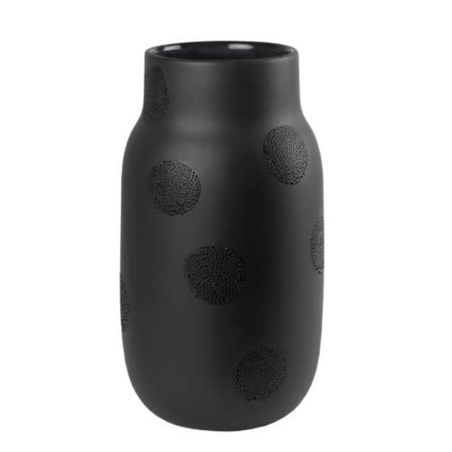 Pearl vase large black