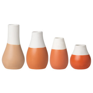 Räder Mini pastel vases - set of 4 earthtones