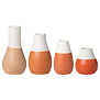 Mini pastel vases - set of 4 earthtones