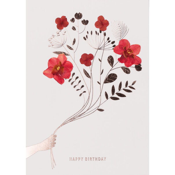 Räder Lucky Flowers card Happy birthday