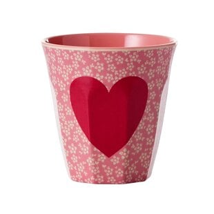 Melamine Cup with Heart Print - Medium
