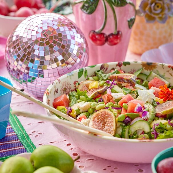 Rice Melamine Salad Bowl with Floras Dream