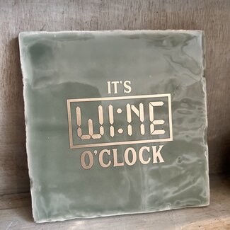 Millows Tegel | Wine o Clock (groen 13x13)