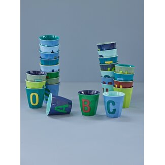 Rice Melamine cup multi color blue