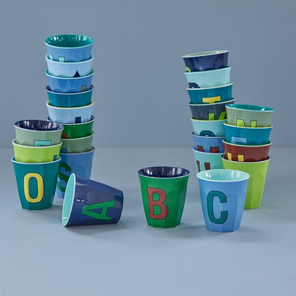 Rice Melamine cup multi color blue