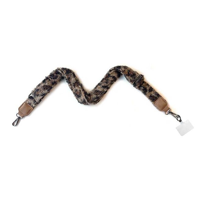 Panter teddy camel belt/telefoonstrap