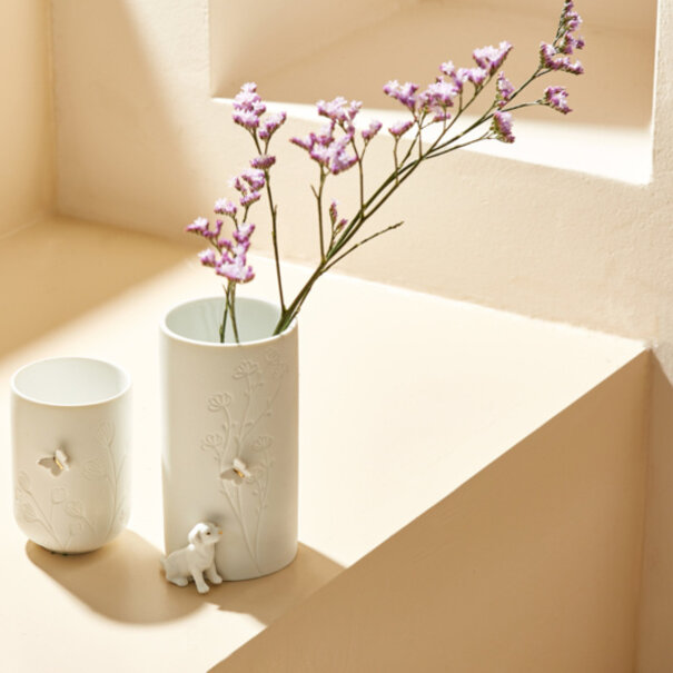 Räder Vase Porcelaine Dog Sitting