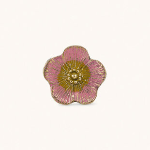 Faye Flower Knob Pink
