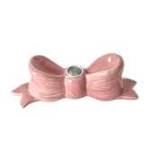 Ceramic Candle Holder in Bow Shape - Pink