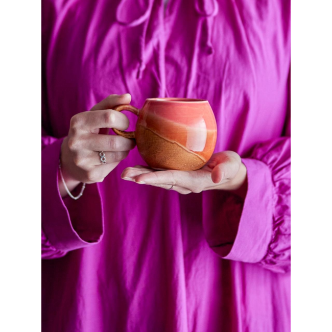 Paula Cup, Orange, Stoneware