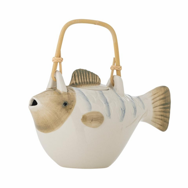 Bloomingville Wrenna Teapot, Grey, Stoneware