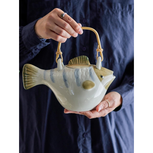 Wrenna Teapot, Grey, Stoneware