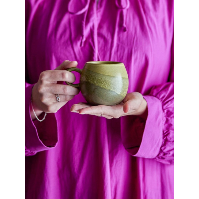 Paula Cup, Green, Stoneware