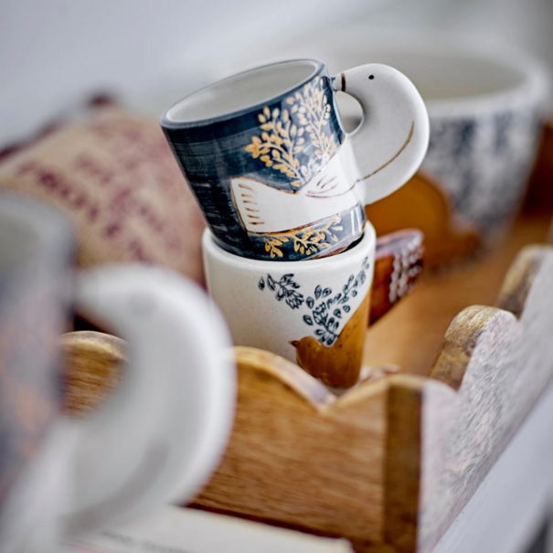 Bloomingville Hezha Espresso Cup, Blue, Stoneware