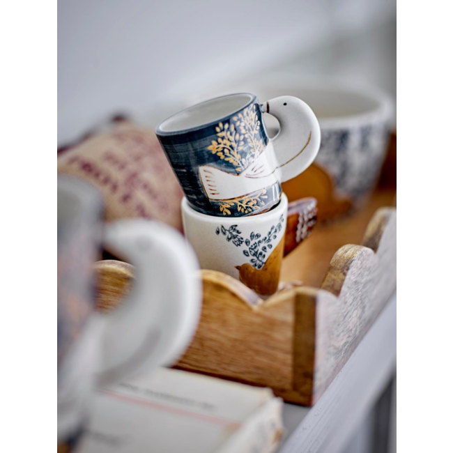 Hezha Espresso Cup, Blue, Stoneware