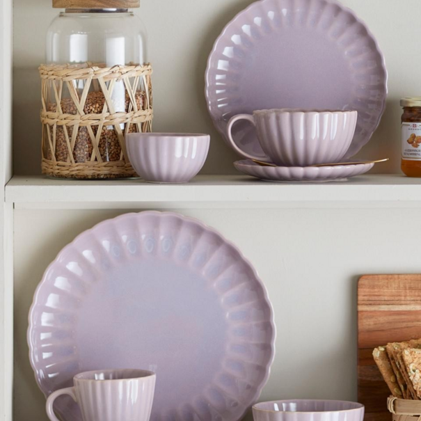 Bloomingville Latina Cup w/Saucer, Rose, Stoneware