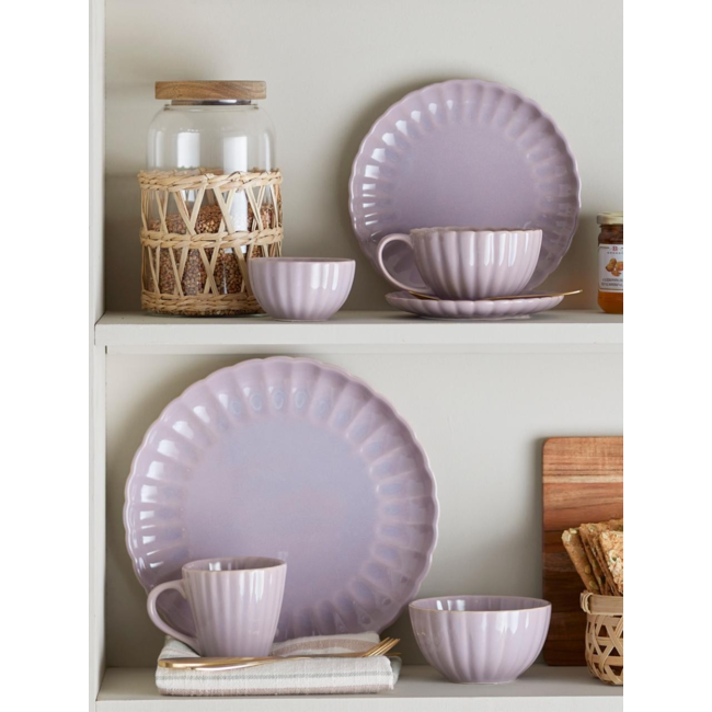 Latina Cup w/Saucer, Rose, Stoneware