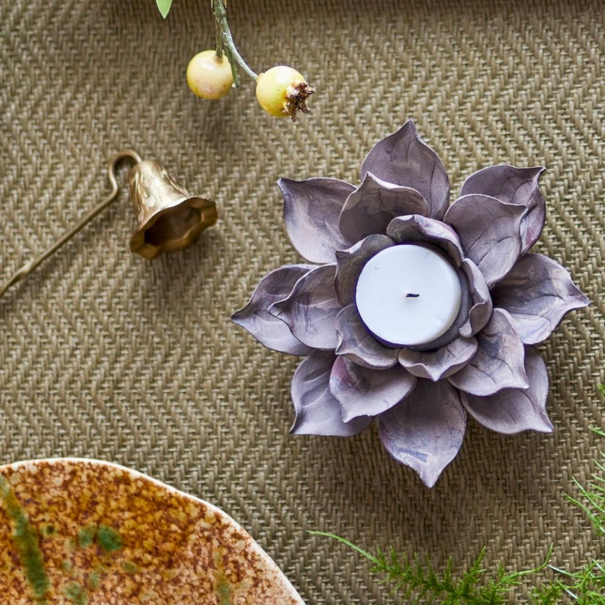 Bloomingville Eira Votive, Brown, Stoneware