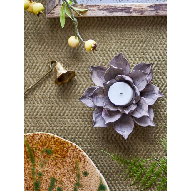 Eira Votive, Brown, Stoneware