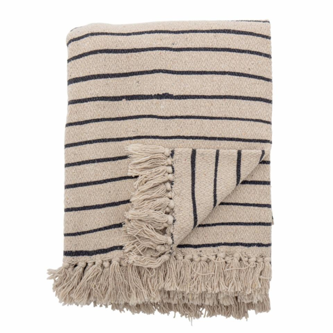 Bloomingville Eia Throw, Nature, Recycled Cotton