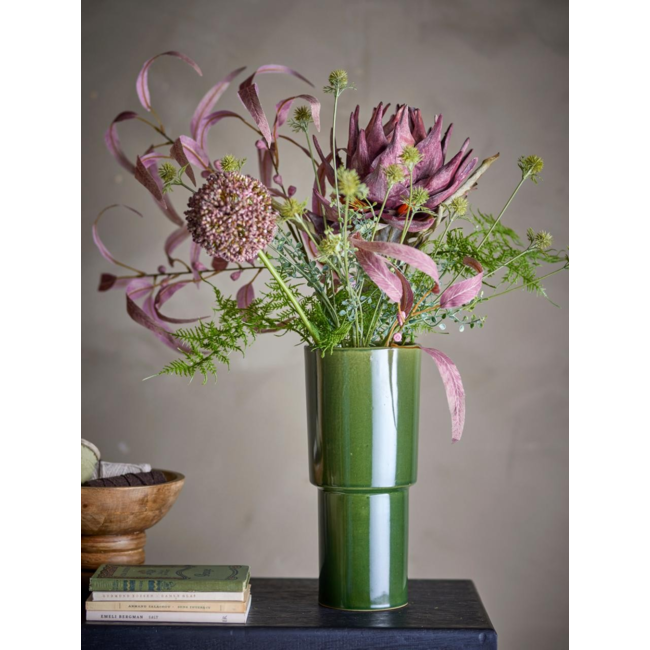 Marji Vase, Green, Stoneware