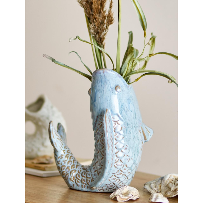 Hiro Vase, Blue, Stoneware