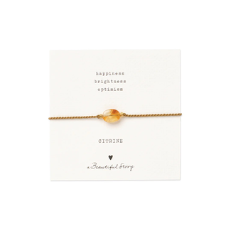 A beautiful story Gemstone Card Citrine Bracelet