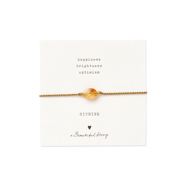 A beautiful story Gemstone Card Citrine Bracelet