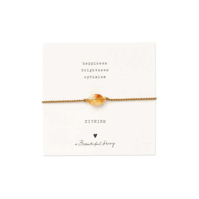 Gemstone Card Citrine Bracelet