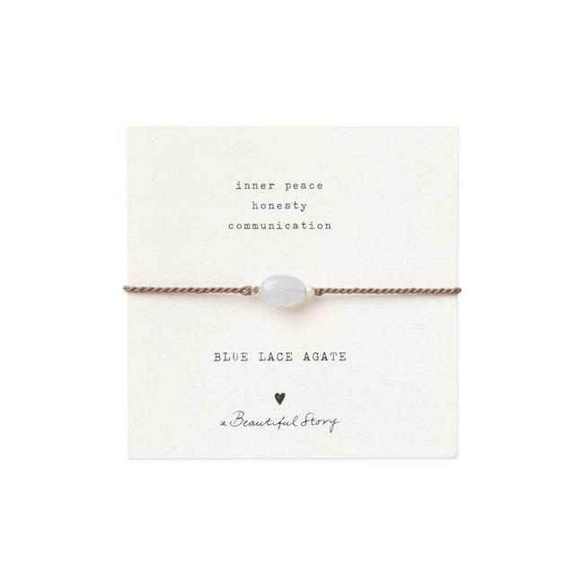 A beautiful story Gemstone Card Blue Lace Bracelet