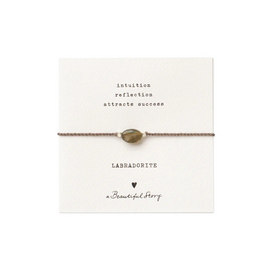 Gemstone Card Labradorite Bracelet