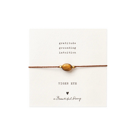 Gemstone Card Tiger Eye Bracelet