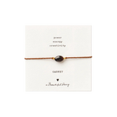 Gemstone Card Garnet Bracelet