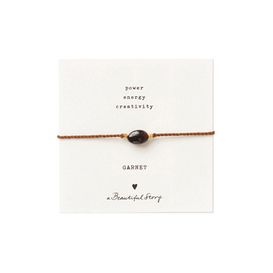 Gemstone Card Garnet Bracelet