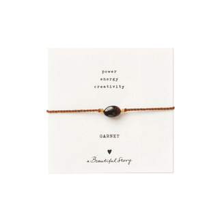 A beautiful story Gemstone Card Garnet Bracelet