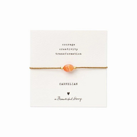 Gemstone Card Carnelian Bracelet