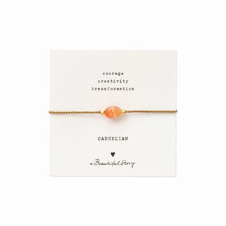 A beautiful story Gemstone Card Carnelian Bracelet