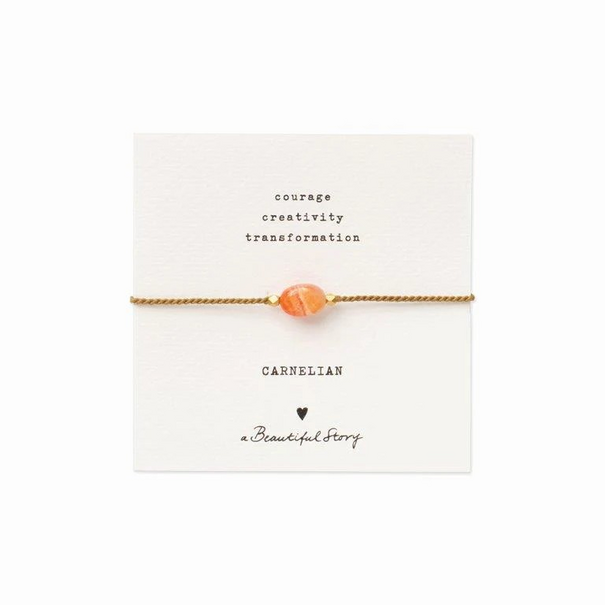 A beautiful story Gemstone Card Carnelian Bracelet