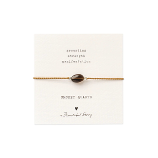 A beautiful story Gemstone Card Smokey Quarts Bracelet