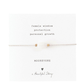 Gemstone Card Moonstone Bracelet