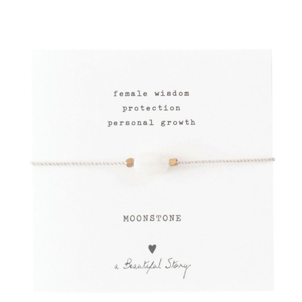 A beautiful story Gemstone Card Moonstone Bracelet