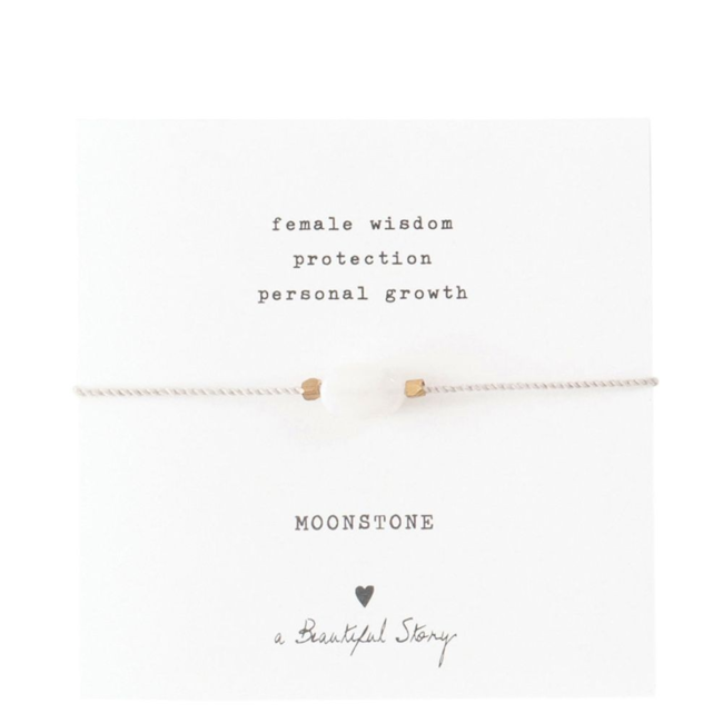 A beautiful story Gemstone Card Moonstone Bracelet