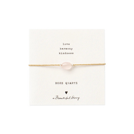 Gemstone Card Rose Quartz Bracelet