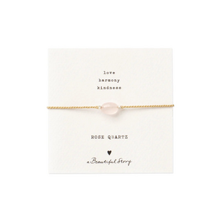 Gemstone Card Rose Quartz Bracelet